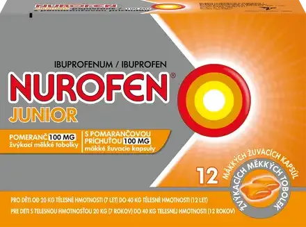 Nerofen Junior s pomarančovou príchuťou 100 mg
